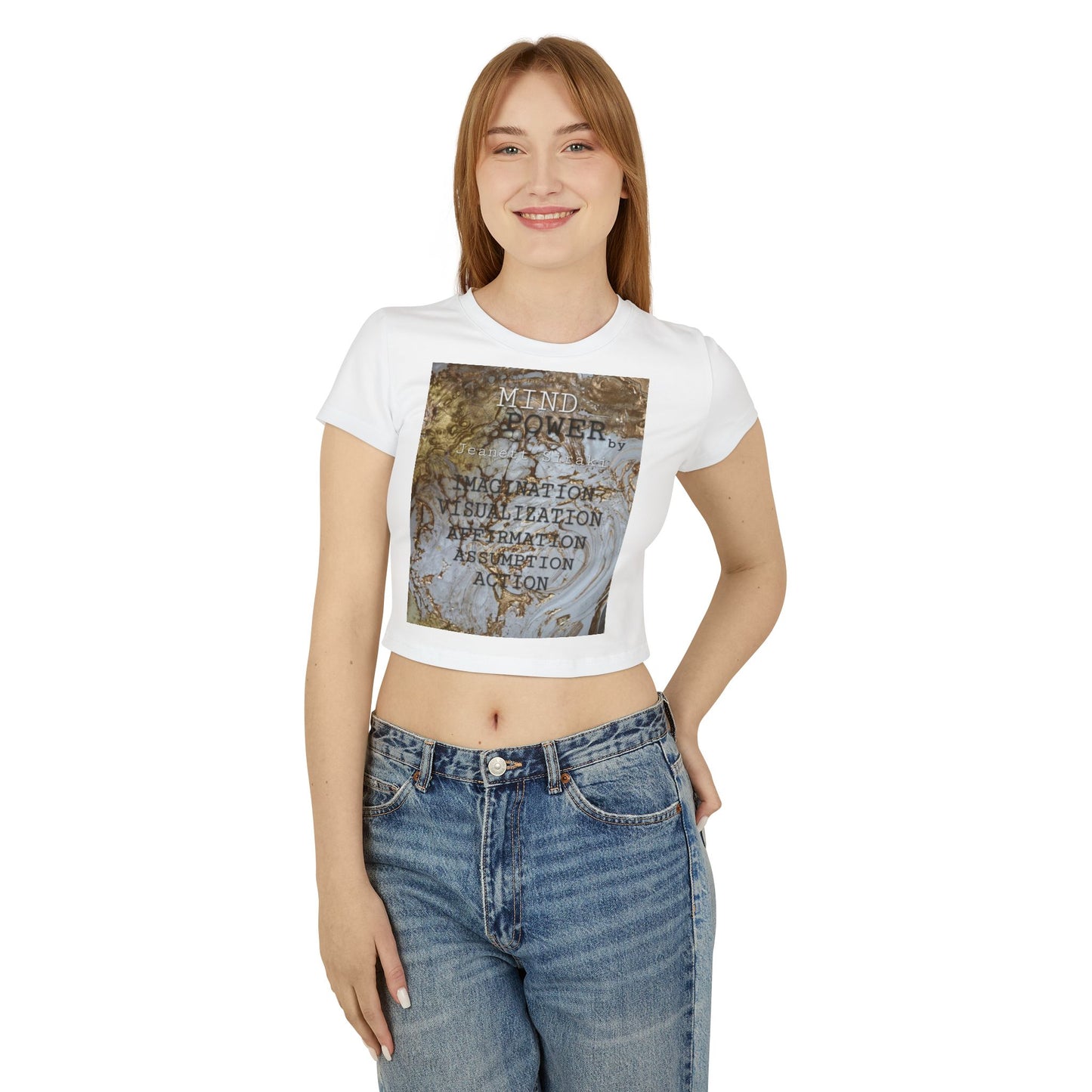 Women's MIND POWER Baby Tee by JEANETT SIRAKI