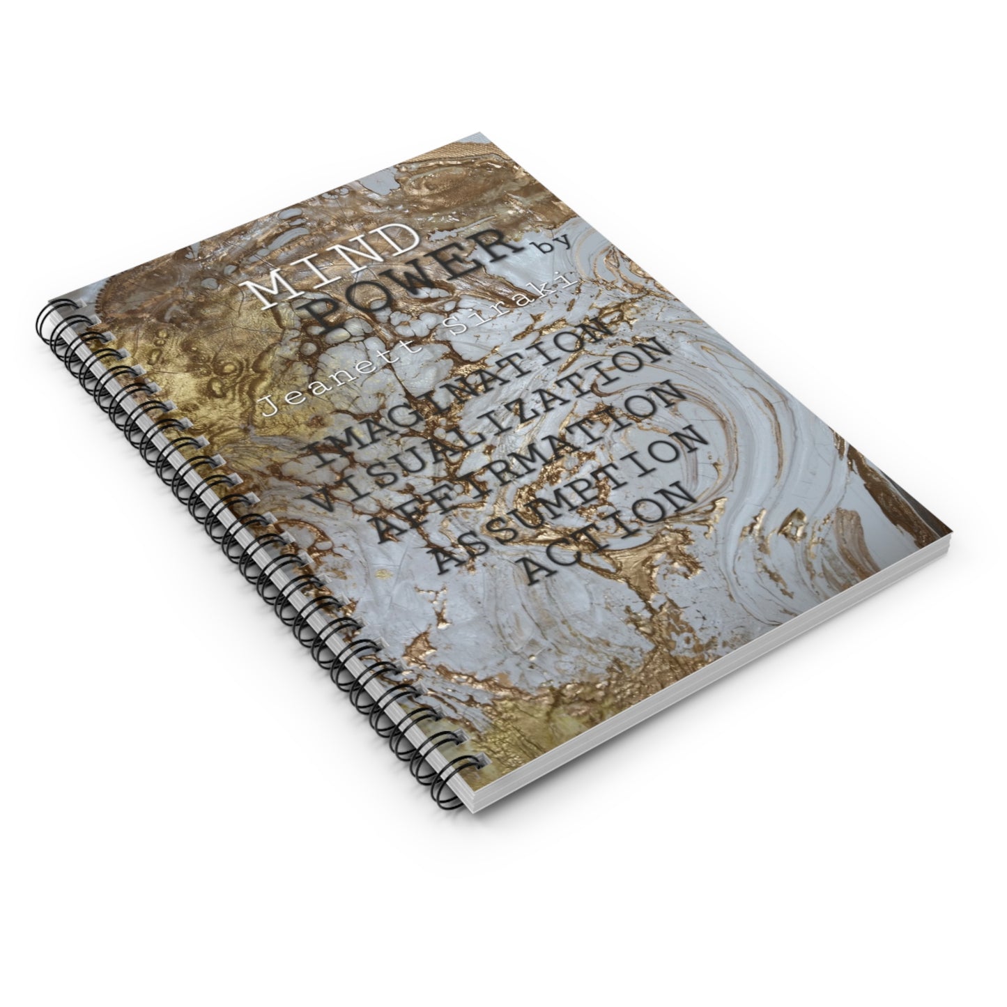 Spiral MIND POWER Notebook by JEANETT SIRAKI - Ruled Line